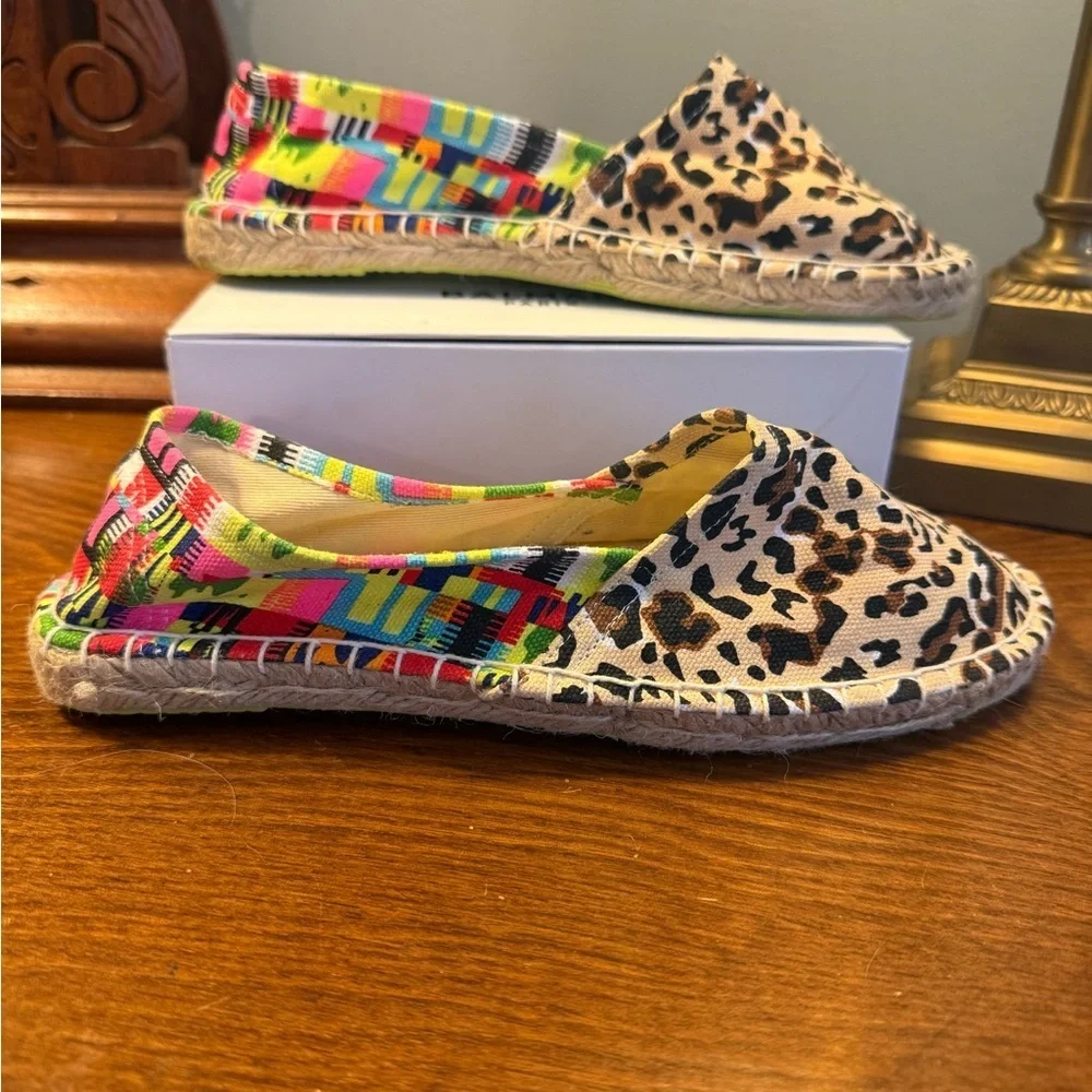 NWOT Mara Hoffman Leopard Print and Multicolor Espadrilles Size 7